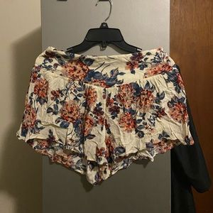 Floral high waisted shorts